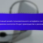 Адаптивный дизайн пользовательского интерфейса системы управления контентом Drupal: преимущества и реализация