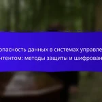 Безопасность данных в системах управления контентом: методы защиты и шифрования
