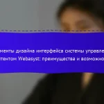 Элементы дизайна интерфейса системы управления контентом Webasyst: преимущества и возможности