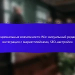 Функциональные возможности Wix: визуальный редактор, интеграция с маркетплейсами, SEO-настройки