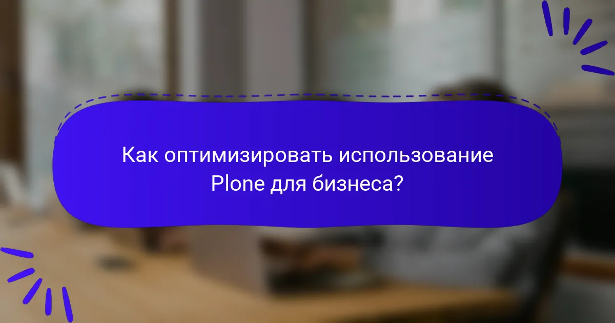 Как оптимизировать использование Plone для бизнеса?