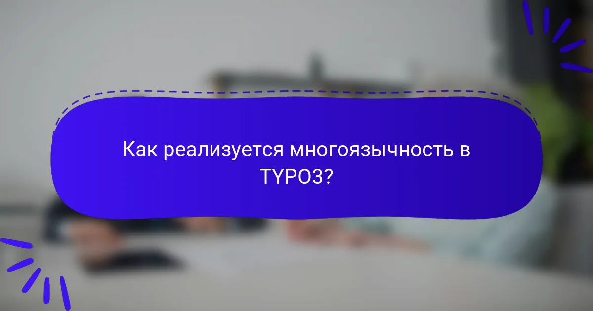 Как реализуется многоязычность в TYPO3?